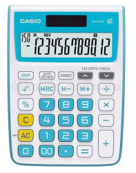 Casio - Casio Mj 12 vc Hesap makinesi Pembe, Turuncu, Mavi, Yeşil