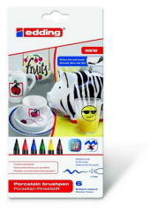 Edding - Edding Porselen Kalemi 6 lı set Standart Renkler E-4200