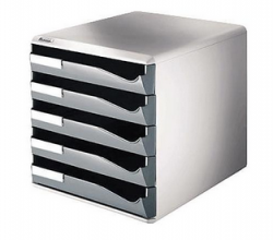 Leitz - Leitz Çekmeceli Evrak Rafı 5 Çekmeceli