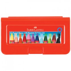 FABER-CASTELL - Faber Castell Karton Kutulu Pastel Boya 12 Renk