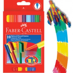 FABER-CASTELL - Faber Castell Eğlenceli Keçeli Kalem 10 Renk