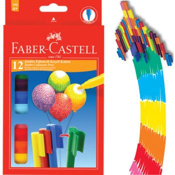 Faber Castell Eğlenceli Jumbo Keçeli Kalem 12 Renk