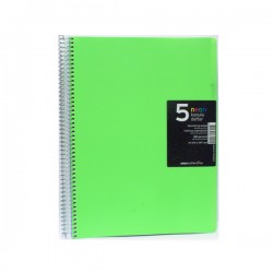 Umix - Umix Neon PP Kapak 5 Konulu Seperatörlü Kareli A4 Defter 150 Yaprak UC31008