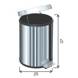 Arı Metal - 12 Lt Pedallı Çöp Kovası