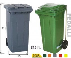 Arı Metal - Arı Metal 7088 Tekerlikli Plastik Konteyner 240 LT