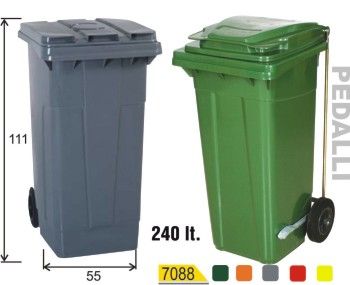 Arı Metal 7088 Tekerlikli Plastik Konteyner 240 LT