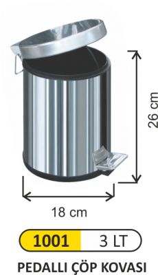 Pedallı Çöp Kovası 3 LT