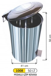 Arı Metal - Pedallı Çöp Kovası 50 LT