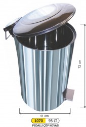 Arı Metal - Pedallı Çöp Kovası 95 LT