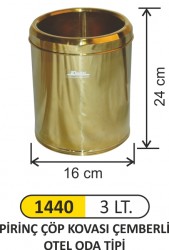 Arı Metal - Pirinç Çöp Kovası 3 LT