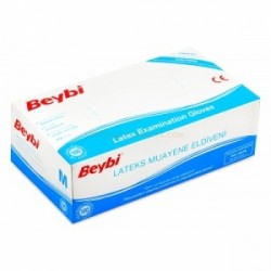 Beybi - Beybi Lateks Pudralı Muayene Eldiveni M Beybi - Beybi Lateks Pudralı Muayene Eldiveni M