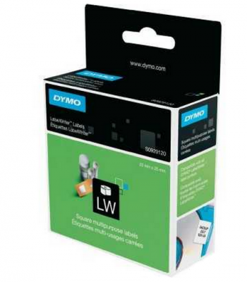 Dymo LW Çok Amaçlı Kare Etiket, 750 etiket/paket, 25X25 mm S0929120