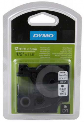 Dymo Yüksek performans Esnek Naylon 12mmx3,5 Syh/Beyaz (16957)