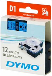 Dymo - Dymo D1 Yedek Şerit, 12 mm x 7 mt, Mavi/ Siyah (45016)