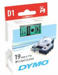 Dymo - Dymo D1 Yedek Şerit, 19 mm x 7 mt, Yeşil/Siyah (45809)