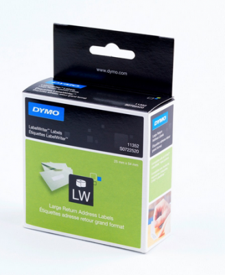 Dymo LW İade Adres Etiketi, 500 etiket/paket,25 x 54mm (11352)