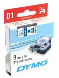Dymo - Dymo D1 Yedek Şerit, 9 mm x 7 mt, Beyaz/ Mavi (40914)
