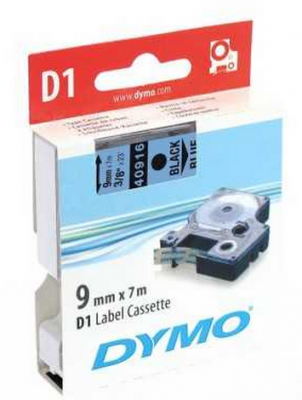 Dymo D1 Yedek Şerit, 9 mm x 7 mt, Beyaz/ Kırmızı (40916)