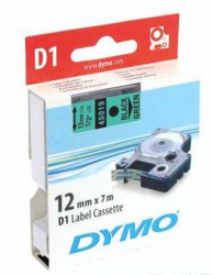 Dymo - Dymo D1 Yedek Şerit, 12 mm x 7 mt, Yeşil/ Siyah (45019)