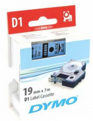 Dymo - Dymo D1 Yedek Şerit, 19 mm x 7 mt, Mavi/ Siyah (45806)