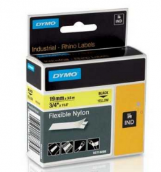 Dymo - Dymo RhinoPRO Esnek Naylon Serit 19mmx3,5m Sarı/Siyah 18491