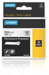 Dymo - Dymo RhinoPRO SabitPolyster Şerit 24mmx5.5m Beyaz/Siyah 1734523