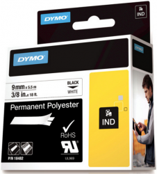 Dymo - Dymo RhinoPRO Isıyla Küçülen Şerit19mmx 1,5m Beyaz/Siyah 18057