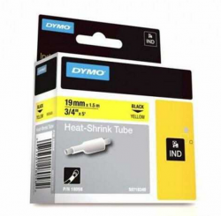 Dymo - Dymo RhinoPRO Isıyla Küçülen Şerit19mmx1,5m Sarı/Siyah 18058
