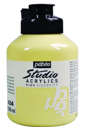Pebeo - Pebeo Acrylic Studio 500 Ml. Kavanoz Naples Yellow 24 (Napoli Sarısı)