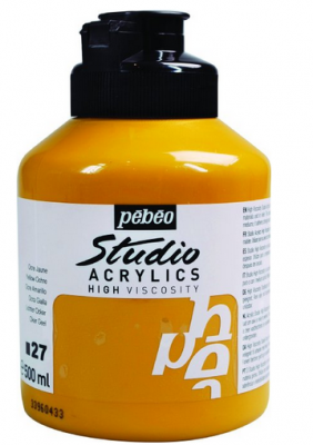 Pebeo Acrylic Studio 500 Ml. Kavanoz Yellow Ochre 27 (Sarı Okra)