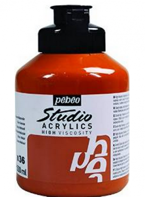 Pebeo Acrylic Studio 500 Ml. Kavanoz Raw Sienna 36 (Ham Siena)