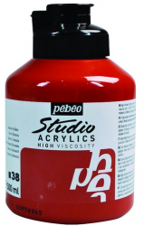 Pebeo - Pebeo Acrylic Studio 500 Ml. Kavanoz Burnt Sienna 38 (Koyu Kahve)