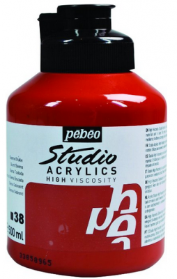 Pebeo Acrylic Studio 500 Ml. Kavanoz Burnt Sienna 38 (Koyu Kahve)