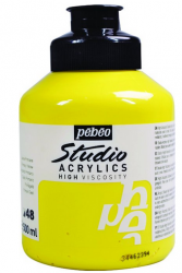 Pebeo - Pebeo Acrylic Studio 500 Ml. Kavanoz Primary Yellow 48 (Sarı)