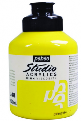 Pebeo Acrylic Studio 500 Ml. Kavanoz Primary Yellow 48 (Sarı)