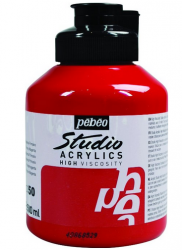 Pebeo - Pebeo Acrylic Studio 500 Ml. Kavanoz Primary Magenta 50 (Kırmızı)