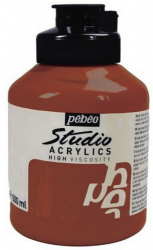 Pebeo - Pebeo Acrylic Studio 500 Ml. Kavanoz Alizarin Crimson 54 (Kök Kırmızı)