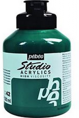 Pebeo Acrylic Studio 500 Ml. Kavanoz Green Earth 61 (Toprak Yeşili)