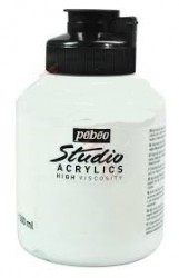 Pebeo - Pebeo Acrylic Studio 500 Ml. Kavanoz Buff Titanium 65 (Soluk Titanyum)