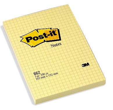 Post-it 662 Kareli Sarı Not Kağıdı 102x152mm