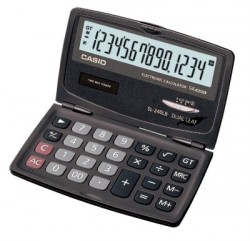 Casio - Casio SL-240 LB Cep Tipi Kapaklı Hesap Makinesi