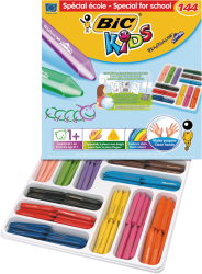 BIC - Bic Elleri Kirletmeyen Üçgen Pastel Sınıf Paketi 144 Lü Kutu