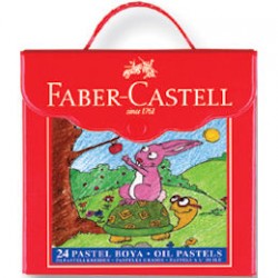FABER-CASTELL - Faber Castell Çantalı Pastel Boya 24 Renk