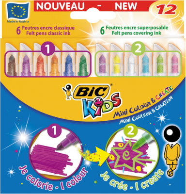 Bic XL Couleur Keçeli Kalem 12 Renk