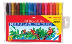 FABER-CASTELL - Faber Castell Keçeli Kalem 20 Renk