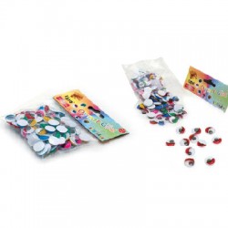 Lino - Lino Karışık Renkli Oynar Göz 15 mm 100 Li Paket